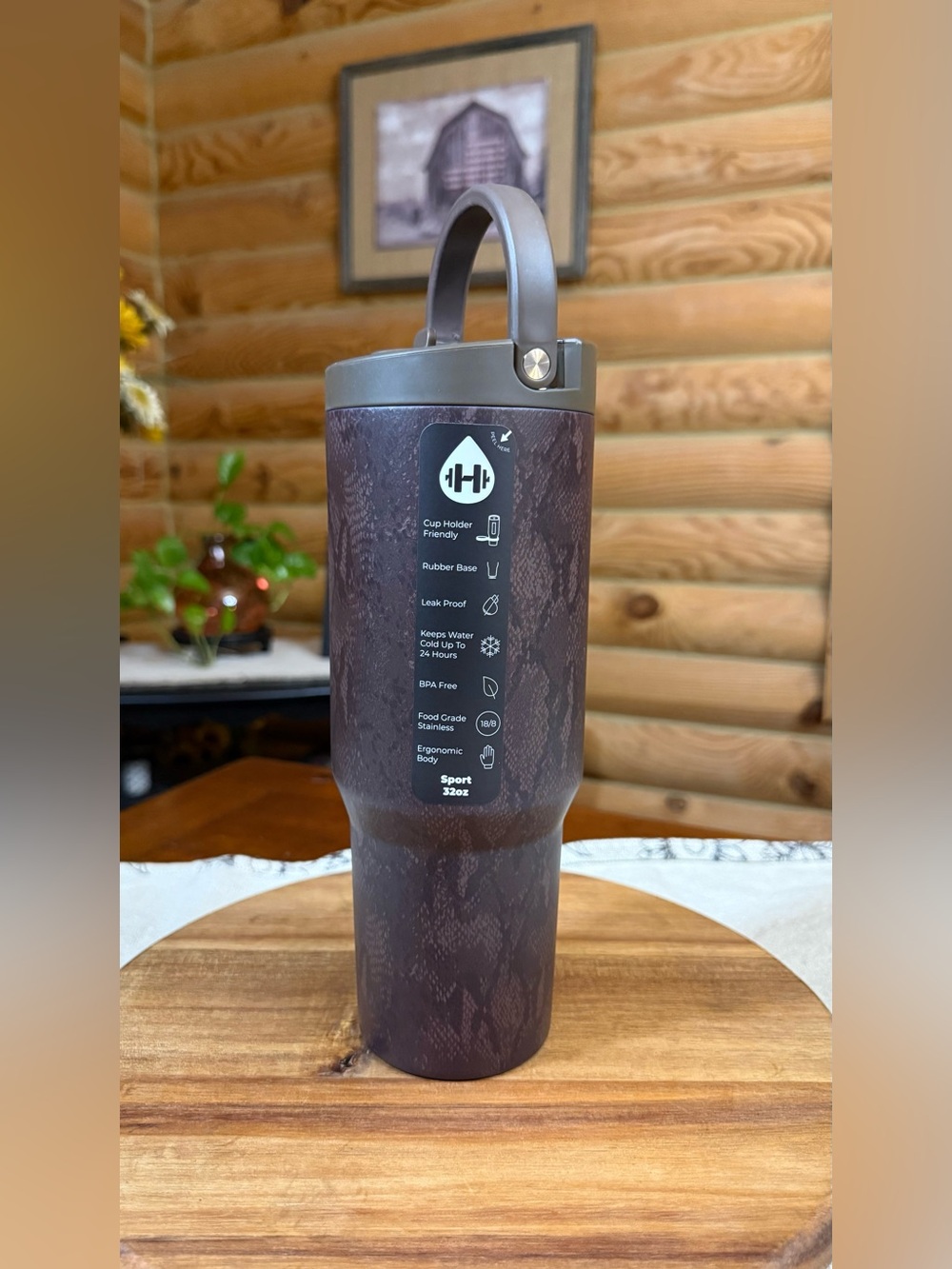 SNAKESKIN HydroJug X Rylee Arnold 32oz Sport Water Bottle • LEAKPROOF